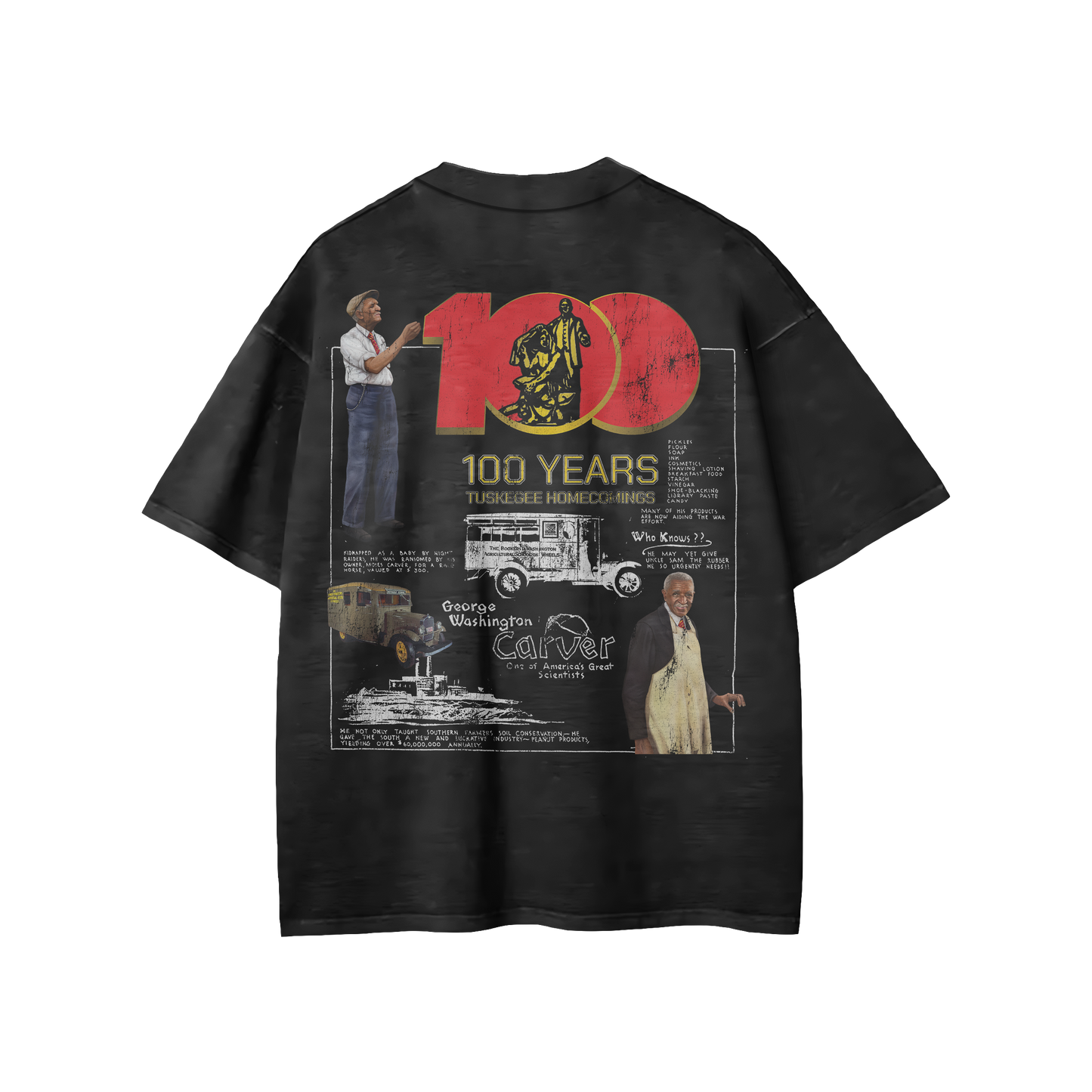 LTFG + PSC TUSKEGEE 100TH HOMECOMING: GEORGE WASHINGTON CARVER - VINTAGE BLACK T-SHIRT