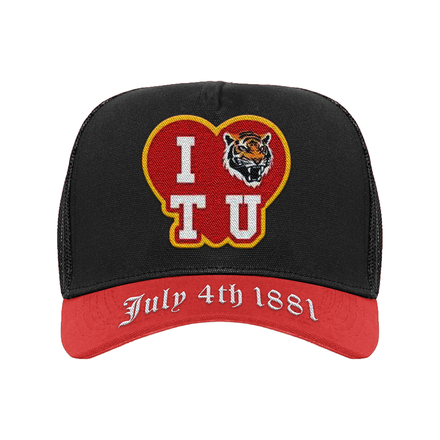 LTFG + PSC TUSKEGEE 100TH HOMECOMING:  "I LOVE TU" TRUCKER HAT - BLACK