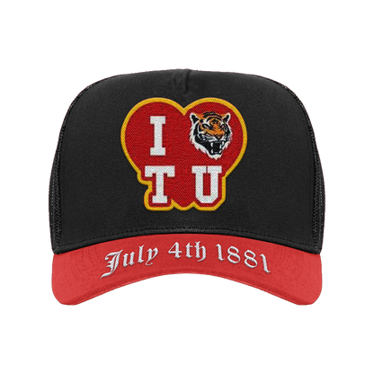 LTFG + PSC TUSKEGEE 100TH HOMECOMING:  "I LOVE TU" TRUCKER HAT - BLACK