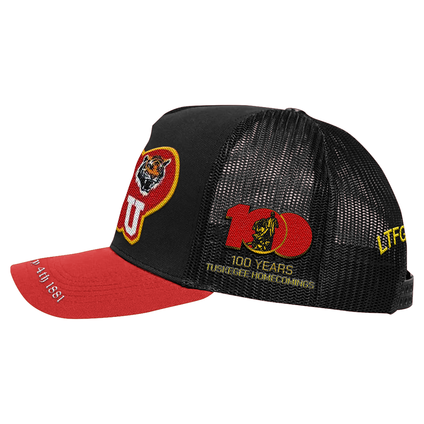 LTFG + PSC TUSKEGEE 100TH HOMECOMING:  "I LOVE TU" TRUCKER HAT - BLACK