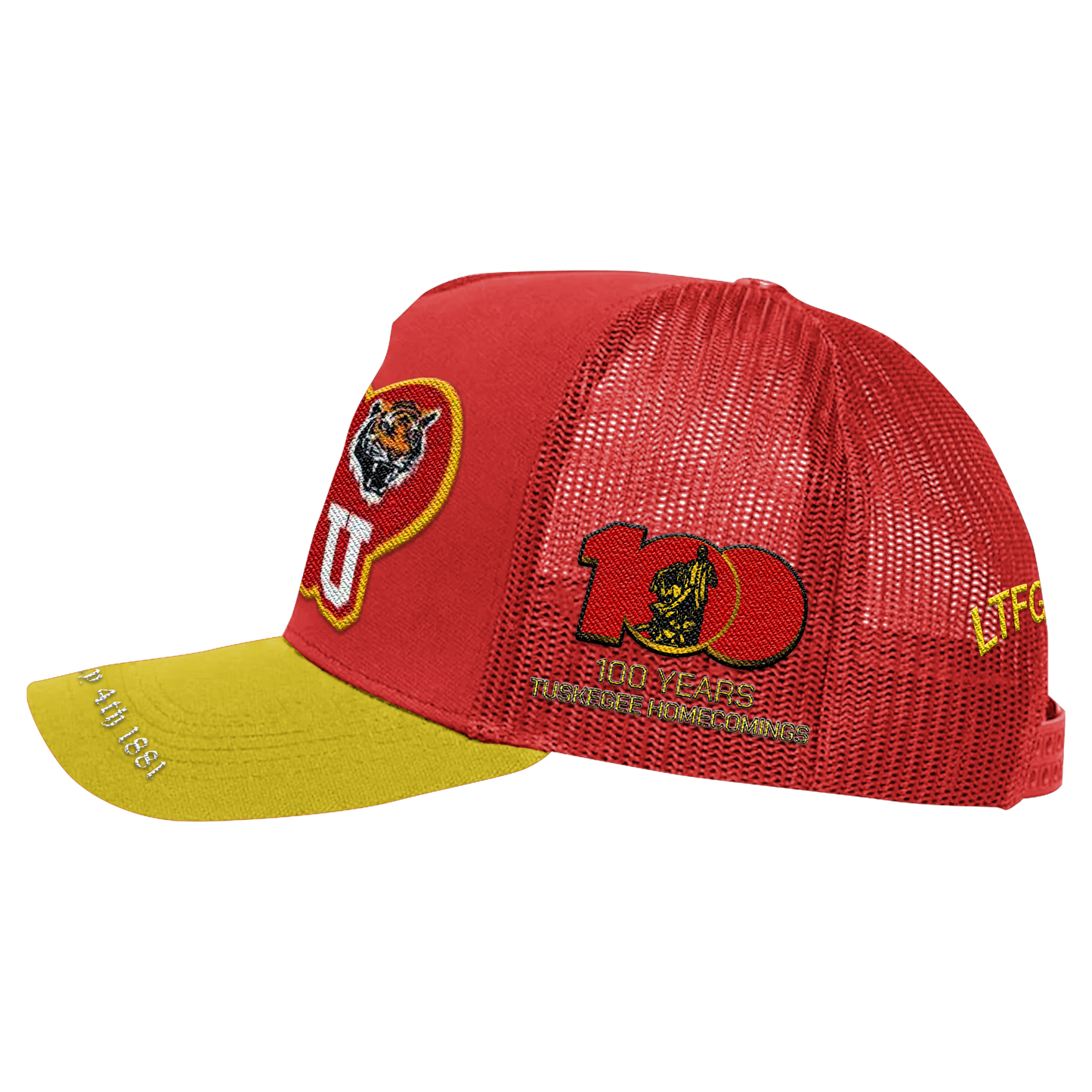 LTFG + PSC TUSKEGEE 100TH HOMECOMING:  "I LOVE TU" TRUCKER HAT - RED