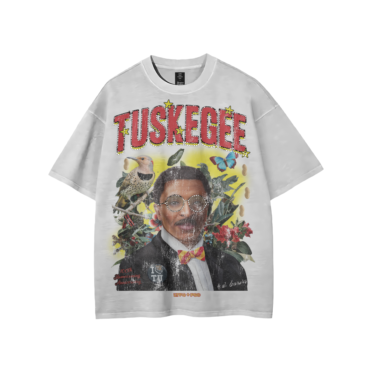 LTFG + PSC TUSKEGEE 100TH HOMECOMING: GEORGE WASHINGTON CARVER - VINTAGE WHITE T-SHIRT